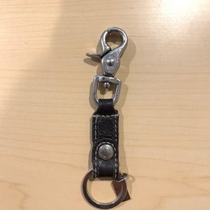 Coach Keychain (Dark Brown Leather)